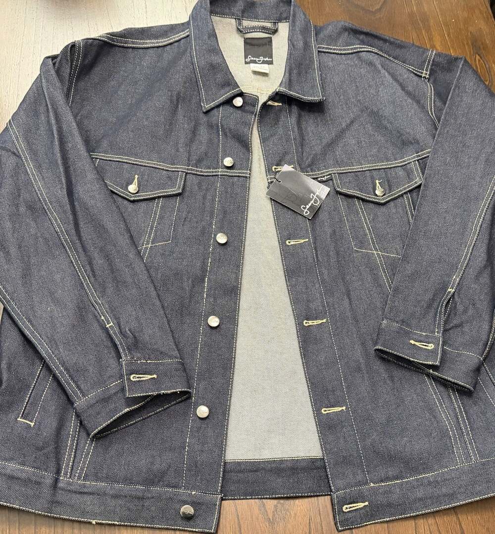NEW Vintage Y2K Hip Hop Sean John Raw Denim Jean Jacket Men’s Size 2XL XXL
